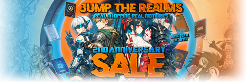JUMP THE REALMS 2ND YEAR ANNIVERSARY SALE!