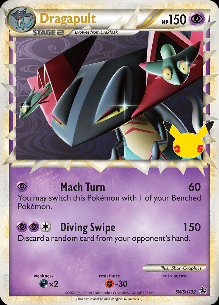 Dragapult (SWSH132) (Carta Jumbo) [Espada y Escudo: Black Star Promos]