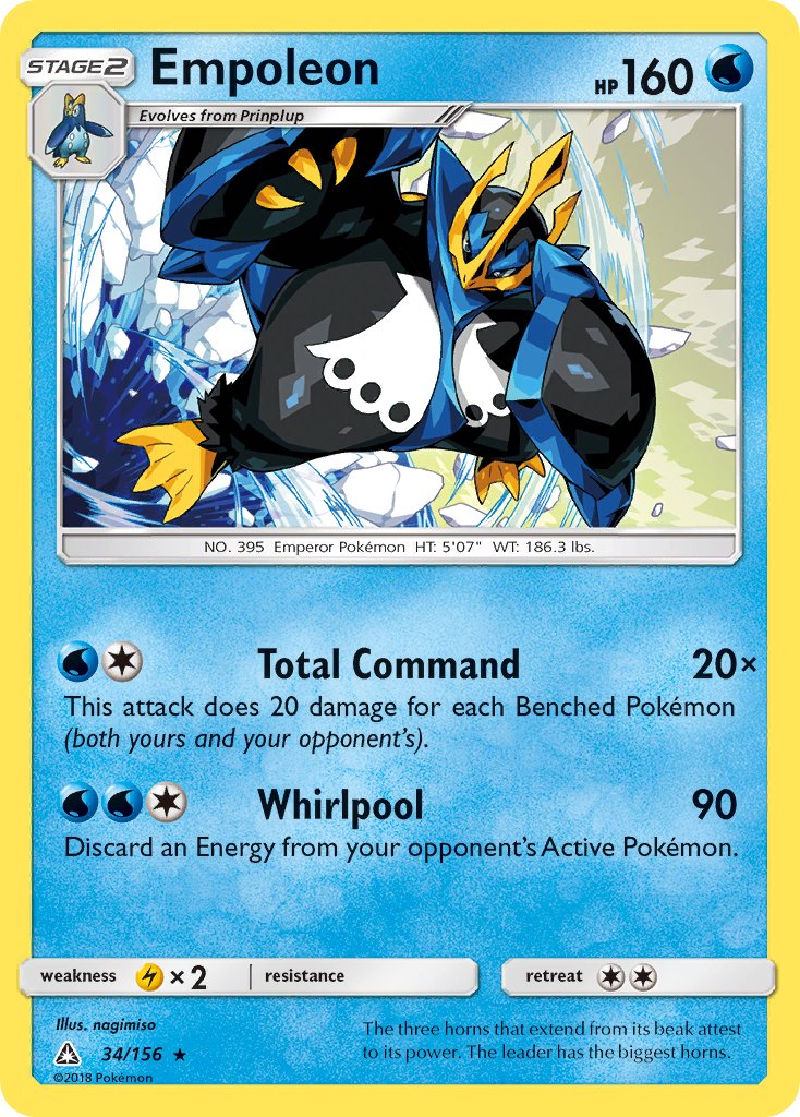Empoleon (34/156) (Holográfica Hielo Agrietado) (Exclusiva de Mazo Temático) [Sol y Luna: Ultra Prisma]