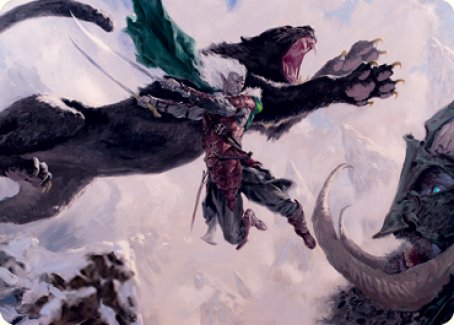 Carte artistique Drizzt Do'Urden [Donjons & Dragons : Aventures dans les Royaumes Oubliés - Série d'illustrations]
