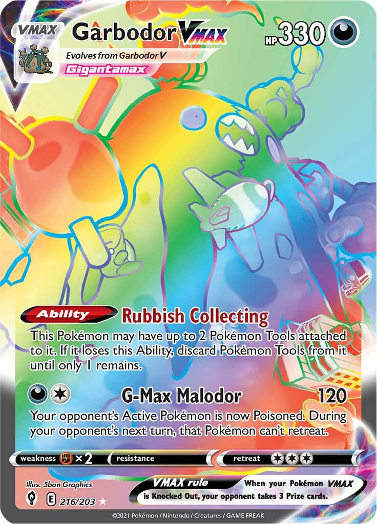 Garbodor VMAX (216/203) [Épée et Bouclier : Ciel Évolutif]