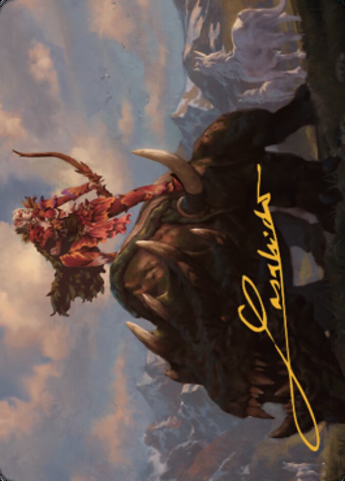 Carte artistique d'éclaireuse de Meria (Signature estampée or) [Série artistique Dominaria Uni]