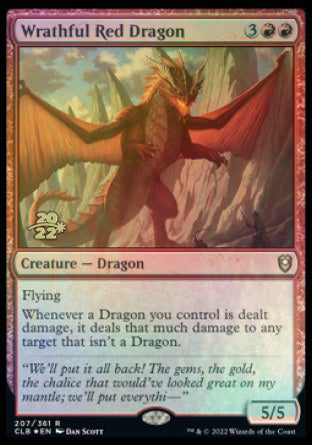 Dragon rouge courroucé [Commander Legends: Battle for Baldur's Gate Prerelease Promos]