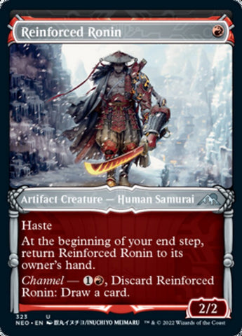 Ronin Reforzado (Samurái de Exhibición) [Kamigawa: Dinastía de Neón]
