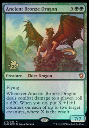 Dragón de bronce antiguo [Commander Legends: Battle for Baldur's Gate Promos de prelanzamiento]