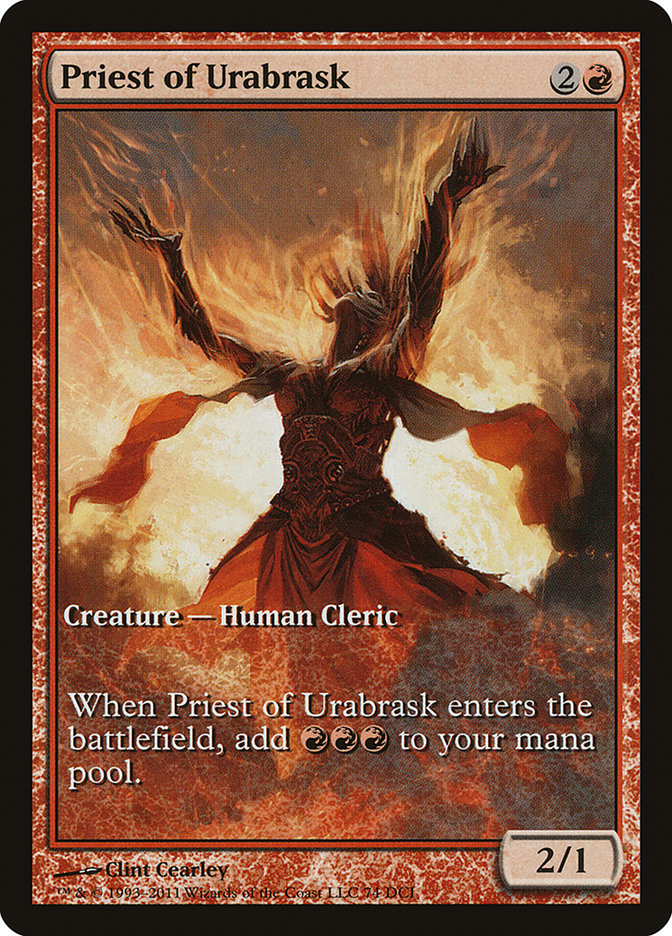 Prêtre d'Urabrask (Journée Jeux) (Full Art) [Promos New Phyrexia]