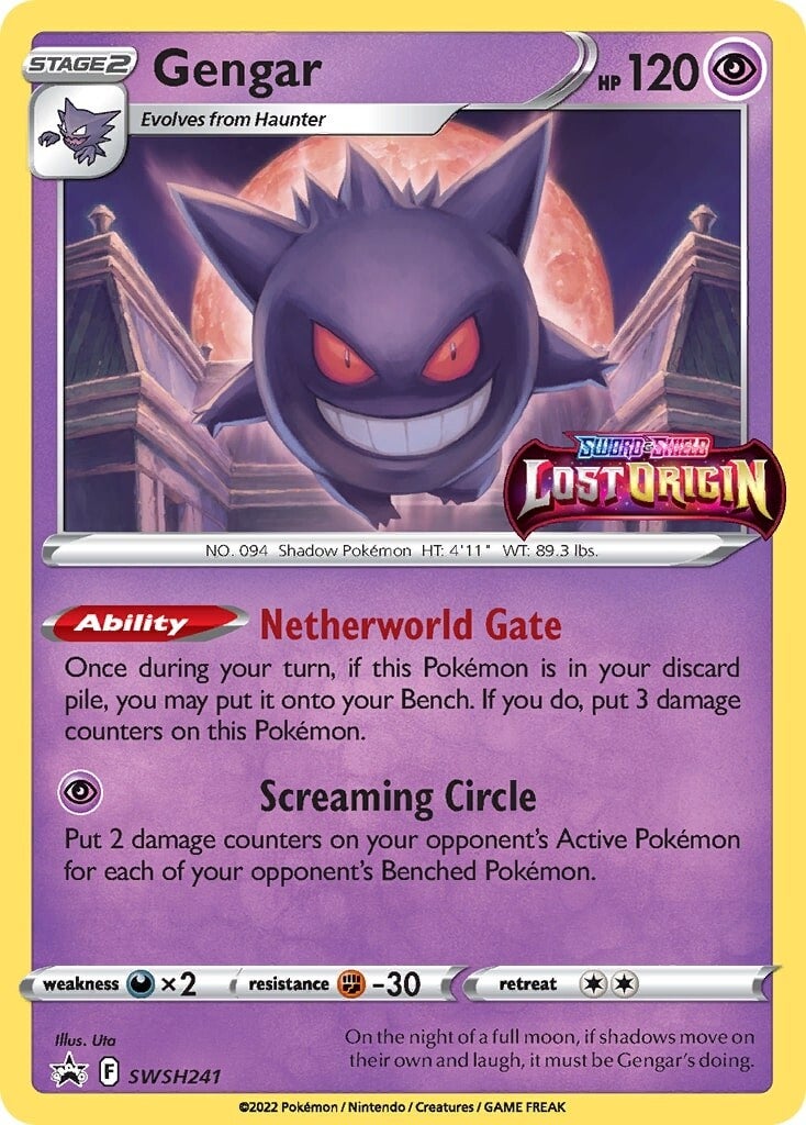 Gengar (SWSH241) [Espada y Escudo: Cartas de promoción de estrella negra]