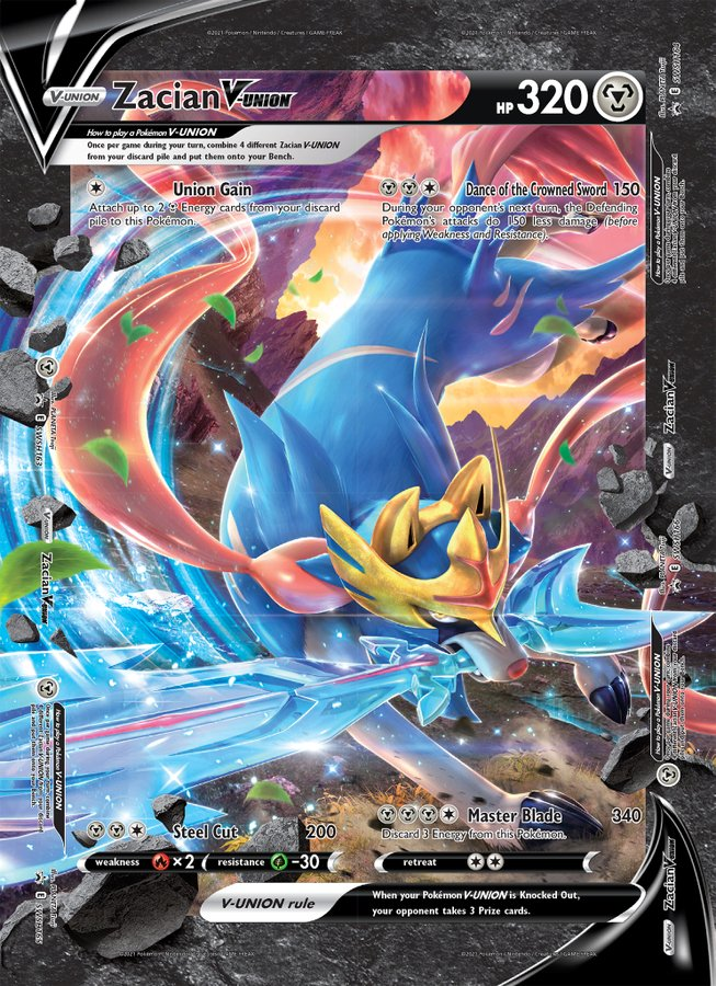 Zacian V-Unión (Carta Gigante) [Espada y Escudo: Promociones de Estrellas Negras]