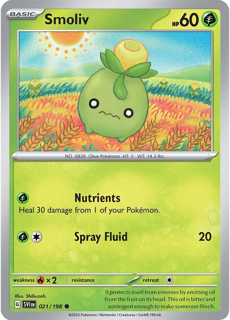 Smoliv (021/198) [Escarlata y Púrpura: Set Básico]