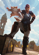 Minsc & Boo, compagnons intemporels Carte illustrée (72) (Signature estampillée or) [Commander Legends : Battle for Baldur's Gate Art Series]