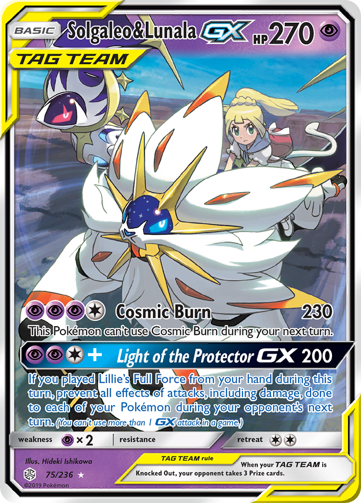 Solgaleo & Lunala GX (75/236) [Soleil et Lune : Éclipse Cosmique]