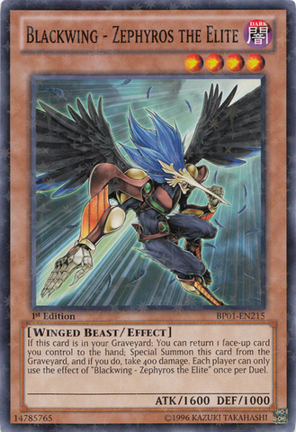 Blackwing - Zephyros the Elite [BP01-EN215] Rara Starfoil