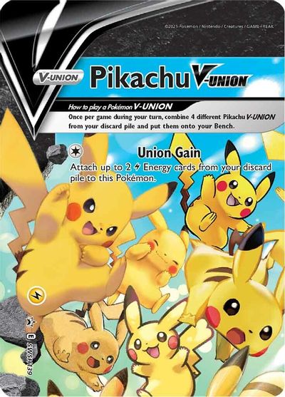 Pikachu V-UNION (SWSH139) (Célébrations) [Épée et Bouclier : Promo Étoile Noire]