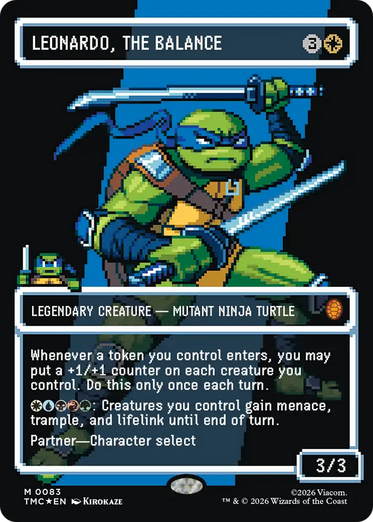 Leonardo, l'Équilibre (0083) (Sans bordure) (Feuille miroitante) [Magic: The Gathering – Commander Les Tortues Ninja]