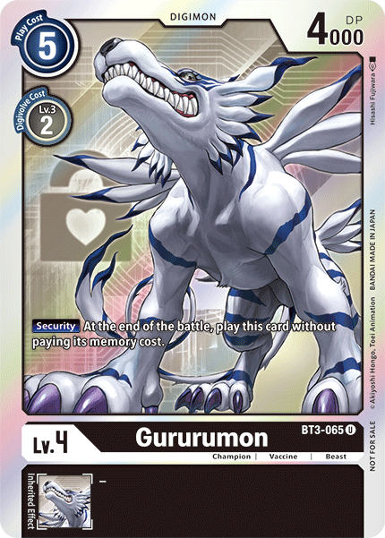 Gururumon [BT3-065] (Promo de compra de caja) [Promo del Lanzamiento Especial del Booster Ver.1.5]