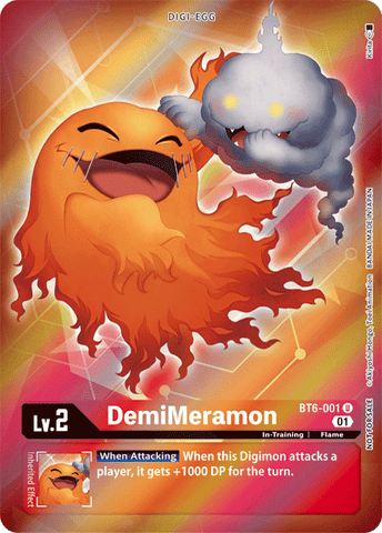DemiMeramon [BT6-001] (Arte Alternativo - Box Topper) [Double Diamond]