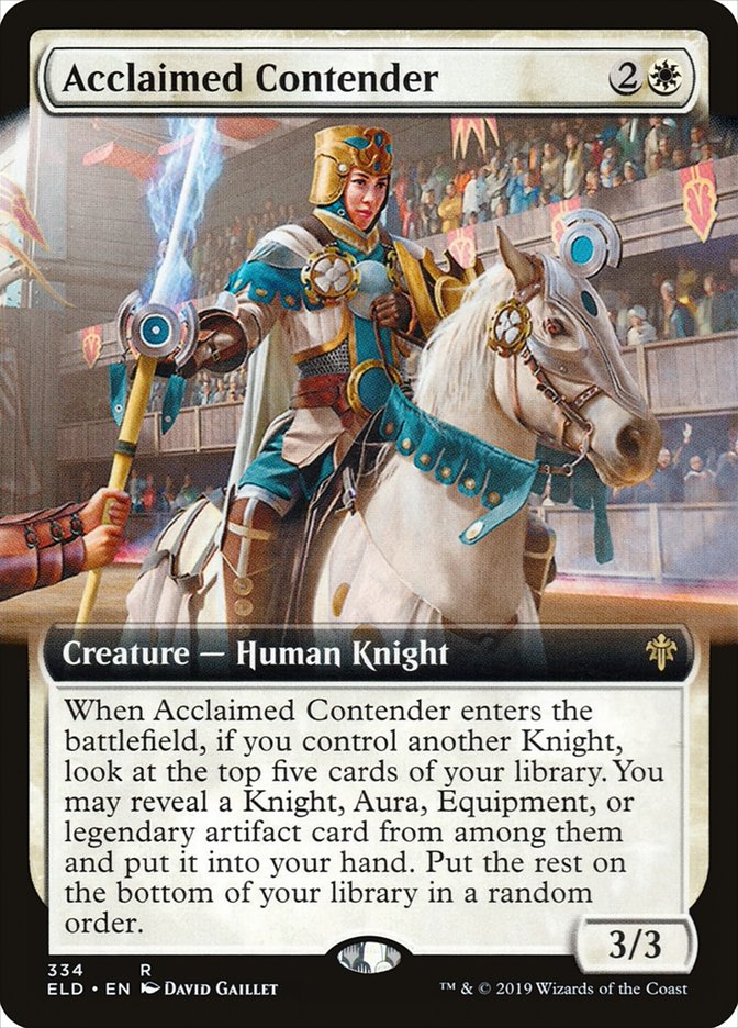 Contendiente aclamado (Arte extendido) [Trono de Eldraine]