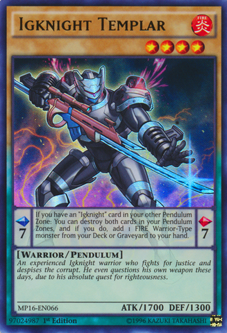 Igknight Templar [MP16-EN066] Ultra Rara