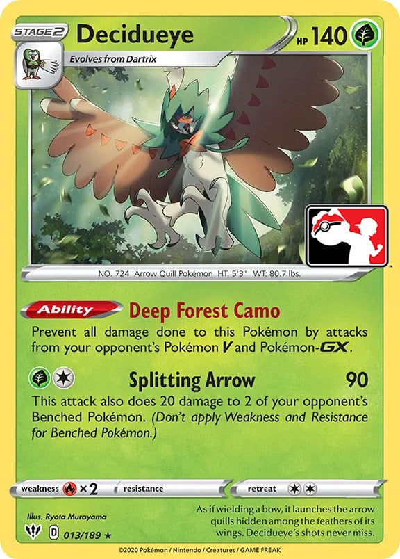 Decidueye (013/189) [Paquete de Premios Serie Uno]