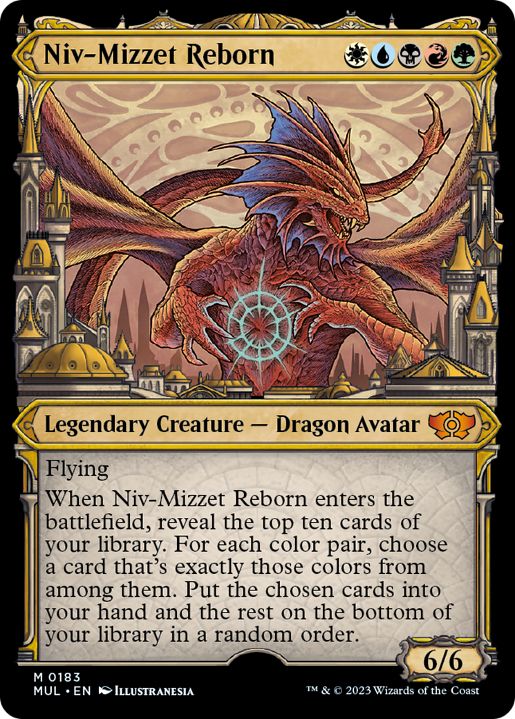 Niv-Mizzet Renacido (Halo Foil) [Leyendas del Multiverso]