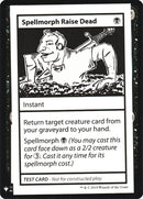 Spellmorph Rappel des morts [Cartes test de Mystery Booster]