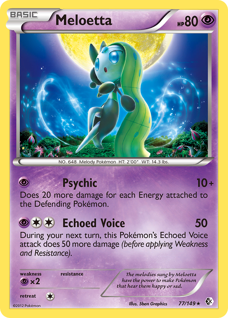 Meloetta (77/149) (Exclusif aux decks à thème) [Noir & Blanc : Frontières Franchies]