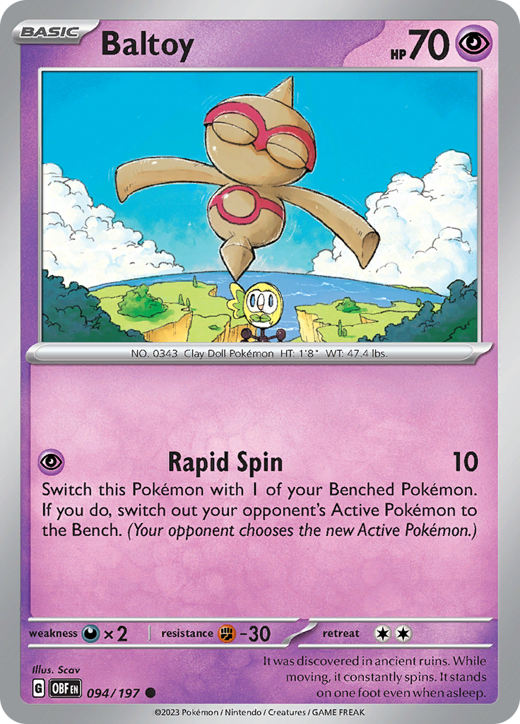 Baltoy (094/197) [Escarlata y Púrpura: Llamas Obsidianas]