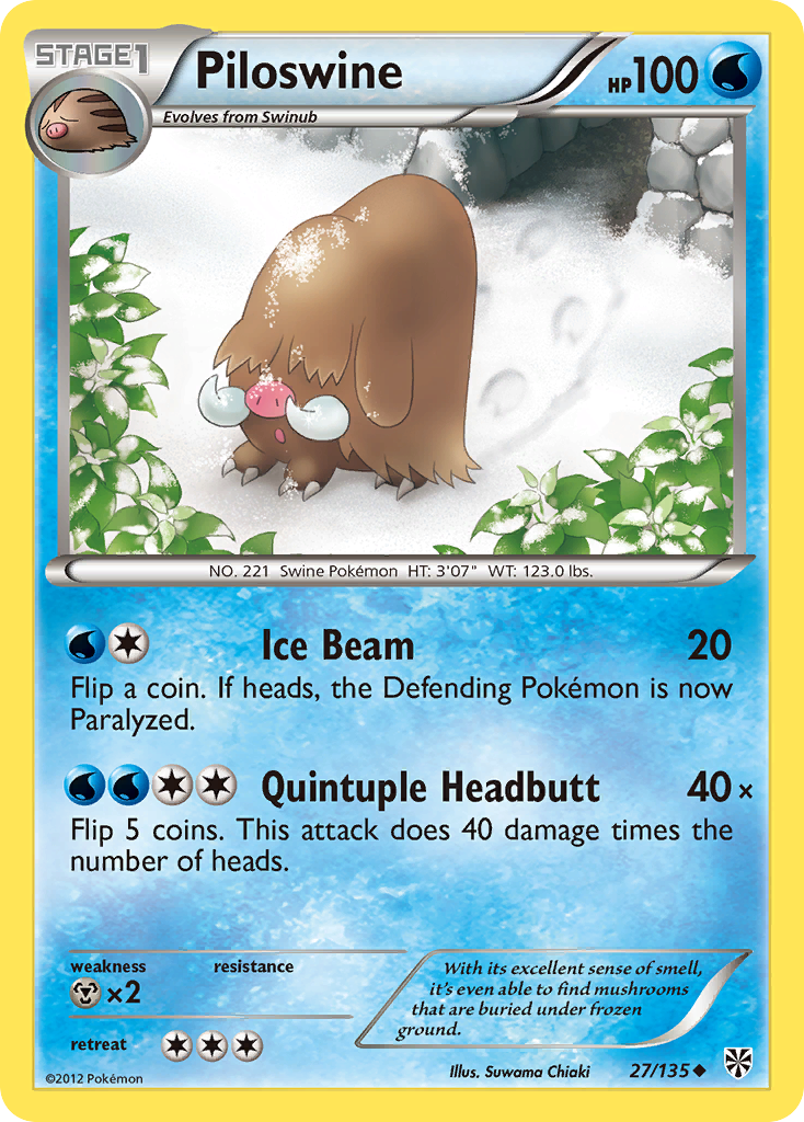 Piloswine (27/135) [Negro y Blanco: Tormenta Plasma]