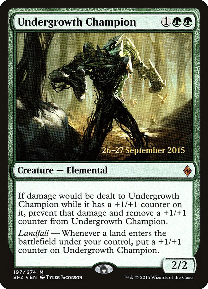 Champion de la Vieille Forêt [Prerelease Promos de Batailleurs de Zendikar]