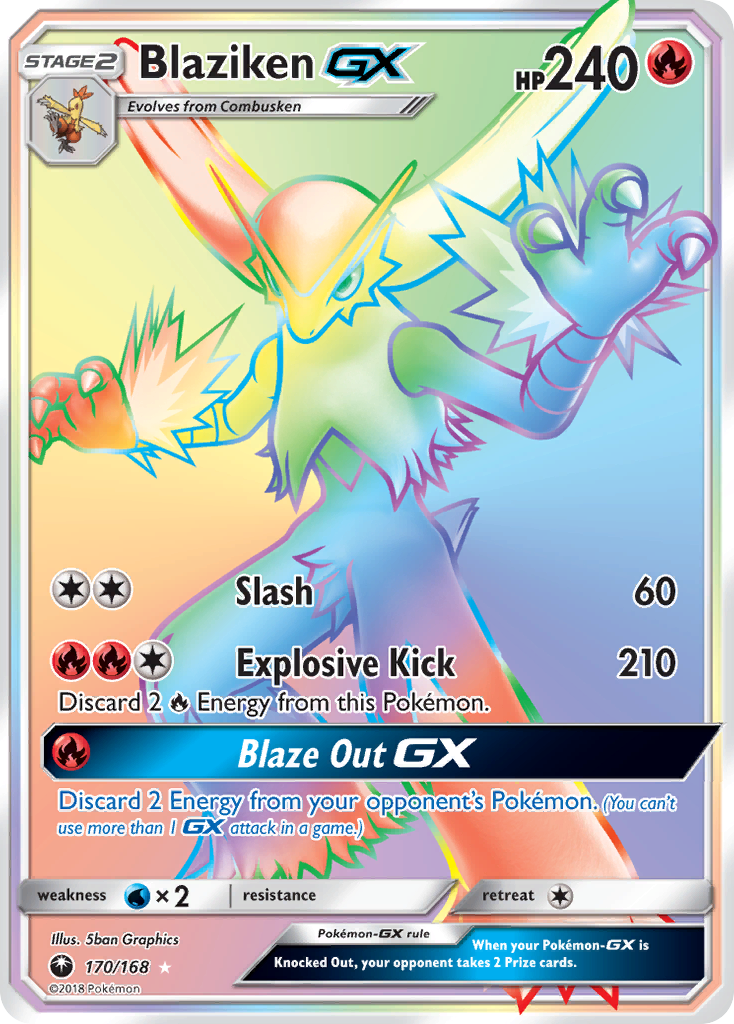 Blaziken GX (170/168) [Soleil et Lune : Tempête Céleste]