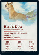 Carte artistique Chien clignotant [Donjons & Dragons : Aventures dans les Royaumes Oubliés - Série artistique]