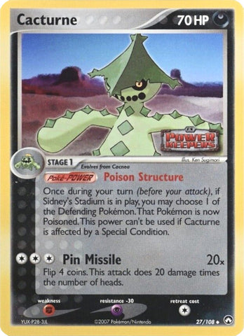 Cacturne (27/108) (Sellado) [EX: Power Keepers]