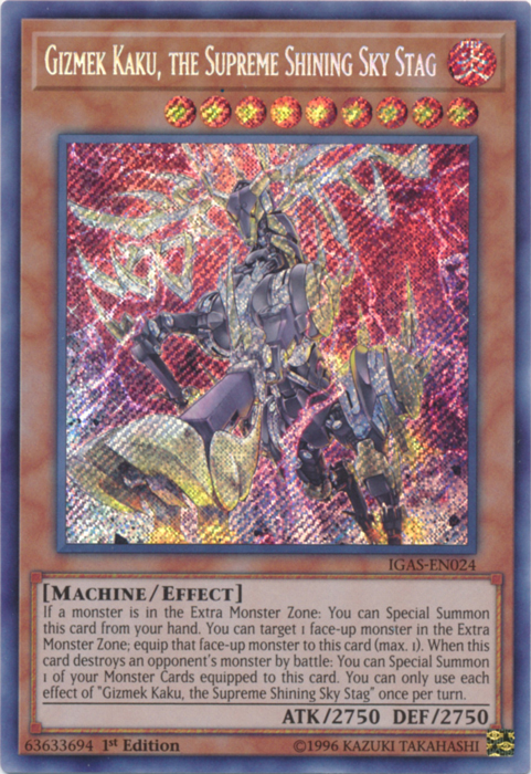Gizmek Kaku, le Cerf Céleste Scintillant Suprême [IGAS-FR024] Secret Rare