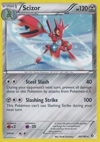 Scizor (94/149) (Holo Cosmos) (Exclusiva de Blíster) [Negro y Blanco: Fronteras Cruzadas]