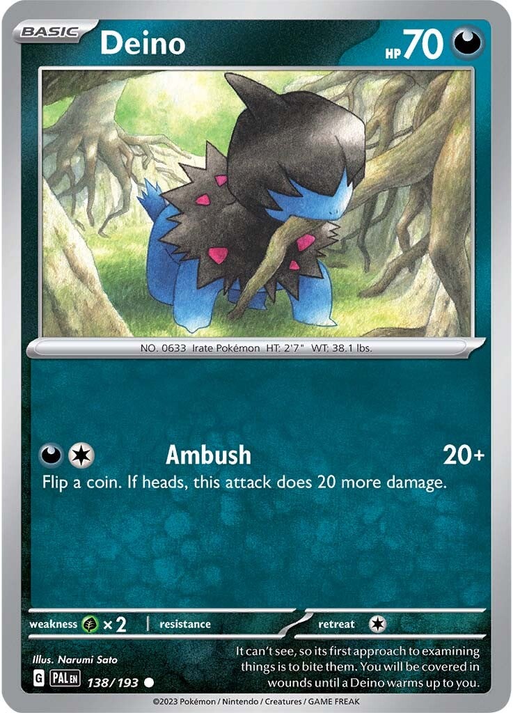 Deino (138/193) [Escarlata y Púrpura: Evolución en Paldea]
