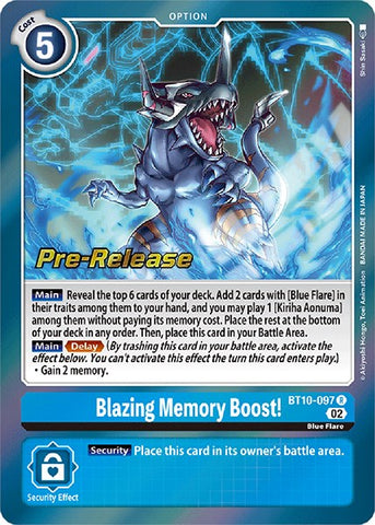 ¡Impulso de Memoria Abrasador! [BT10-097] [Cartas de Pre-lanzamiento Xros Encounter]