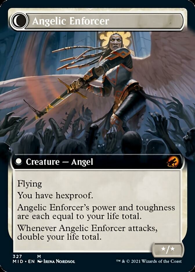Ángel inquebrantable // Ejecutora angelical (Arte extendido) [Innistrad: Cacería de Medianoche]