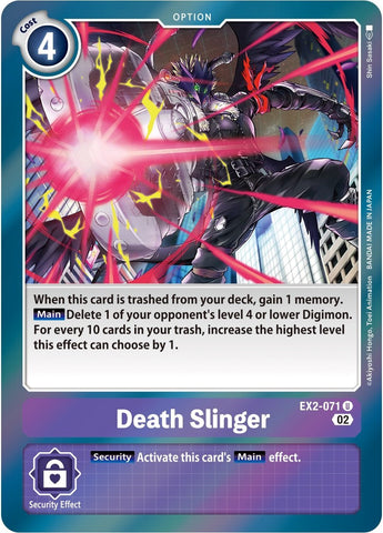 Death Slinger [EX2-071] (Art Alternatif) [Deck de Démarrage : Beelzemon Advanced Deck Set]