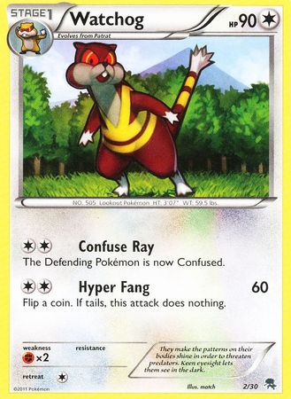Watchog (2/30) [Negro y Blanco: Equipo de Entrenador - Zoroark]