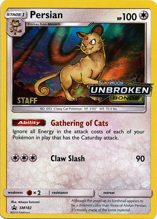 Persian (SM182) (Prerelease promo personnel) [Sun & Moon : promos étoiles noires]