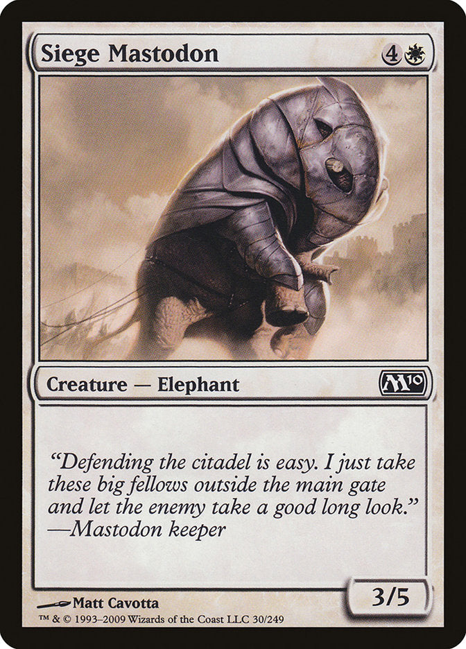 Mastodonte de siège [Magic 2010]