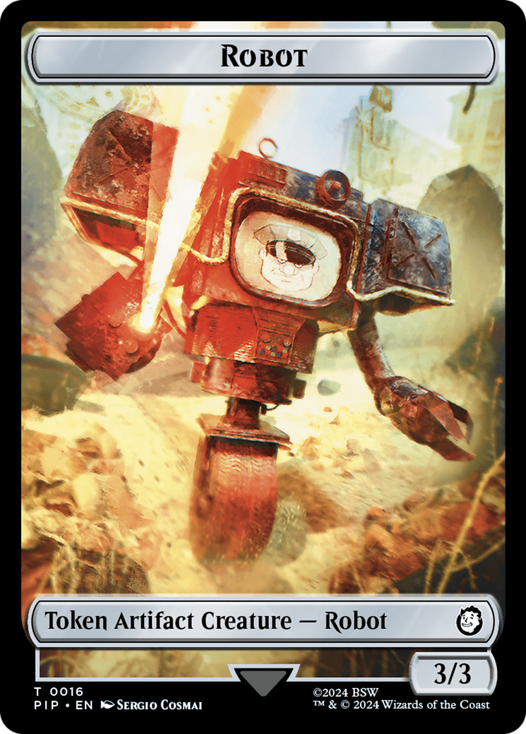 Robot // Jetons recto-verso de récupération [Fallout Tokens]