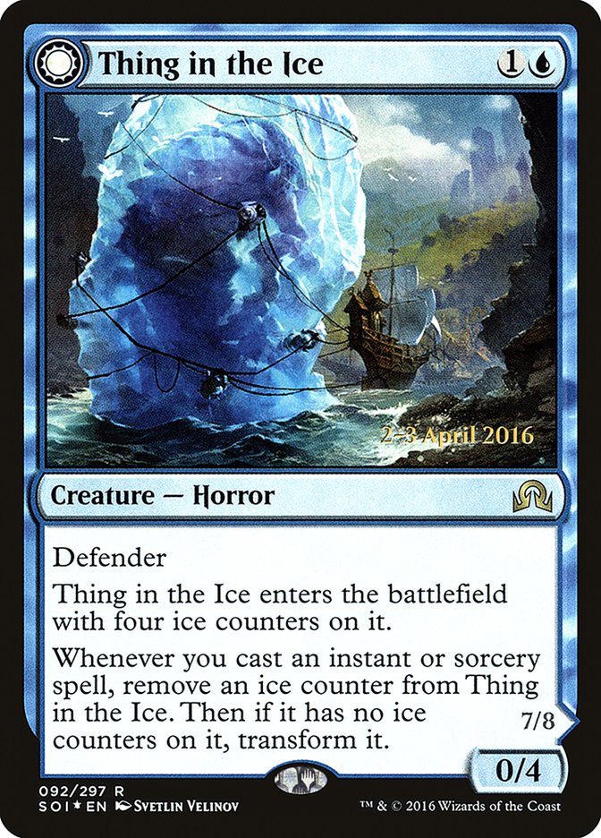 Chose dans la Glace // Horreur éveillée [Shadows over Innistrad Prerelease Promos]