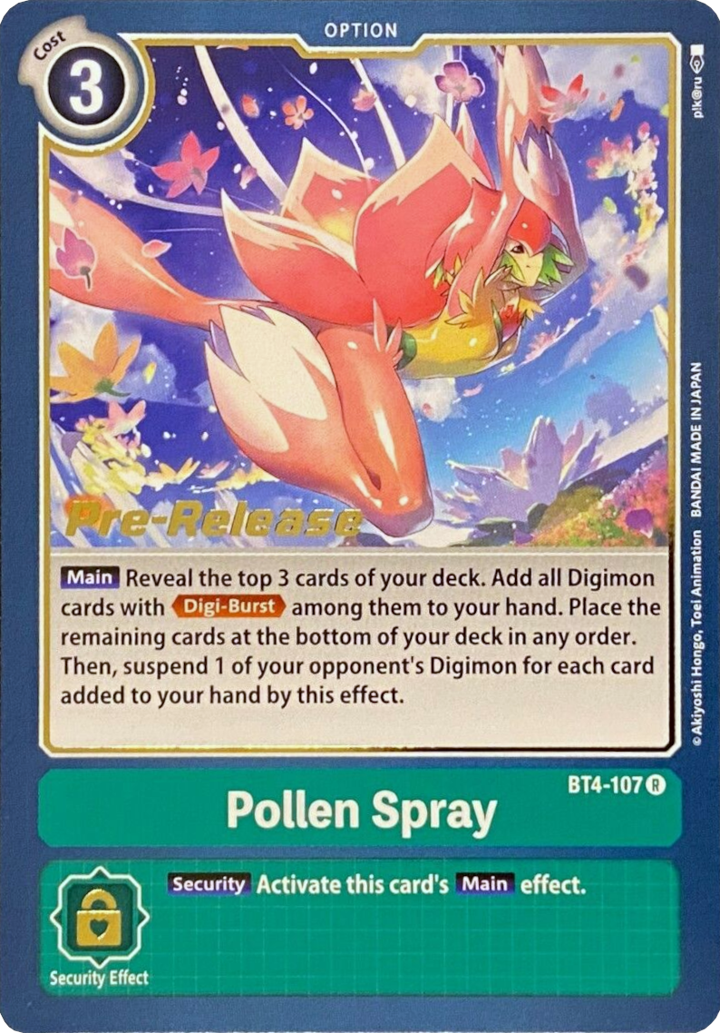 Rociada de polen [BT4-107] [Promociones del prelanzamiento de Great Legend]