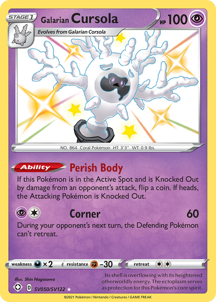 Corsola de Galar (SV050/SV122) [Épée et Bouclier : Destinées Radieuses]