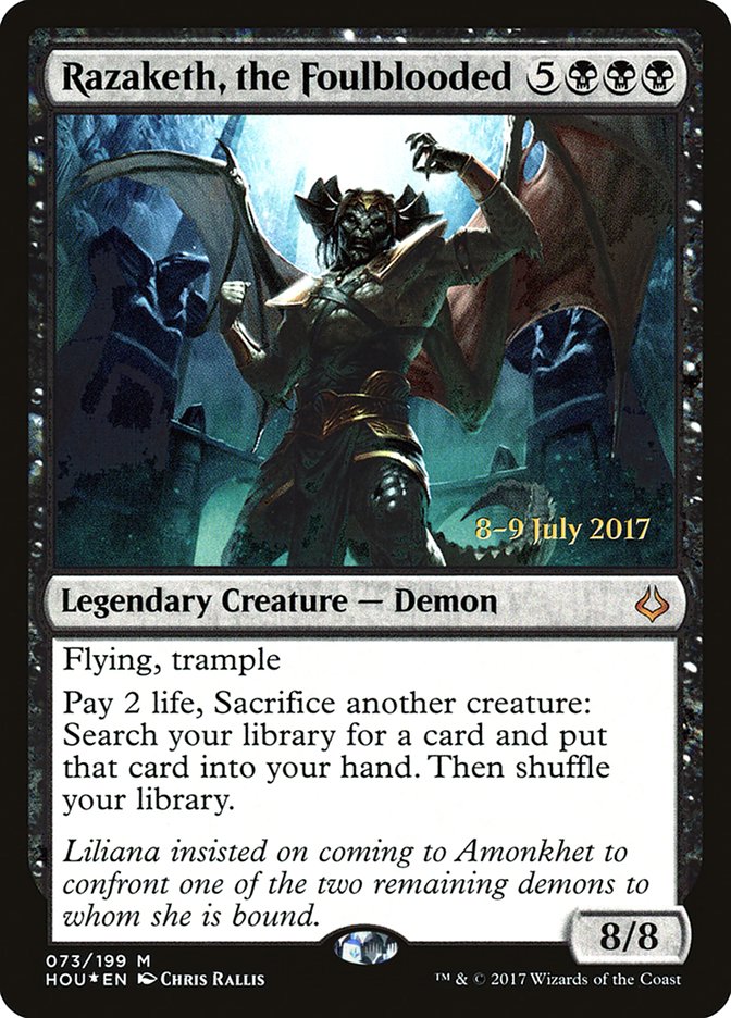 Razaketh, the Foulblooded [Promos avant-première Hour of Devastation]