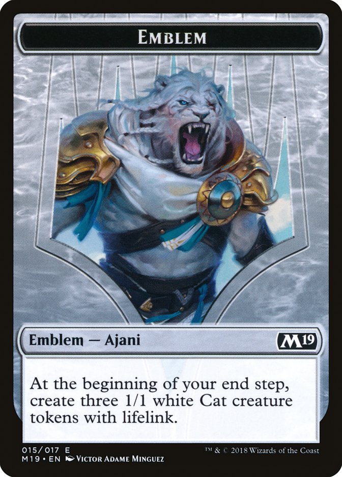 Emblème d'Ajani, adversaire des tyrans [Jetons de l'édition de base 2019]