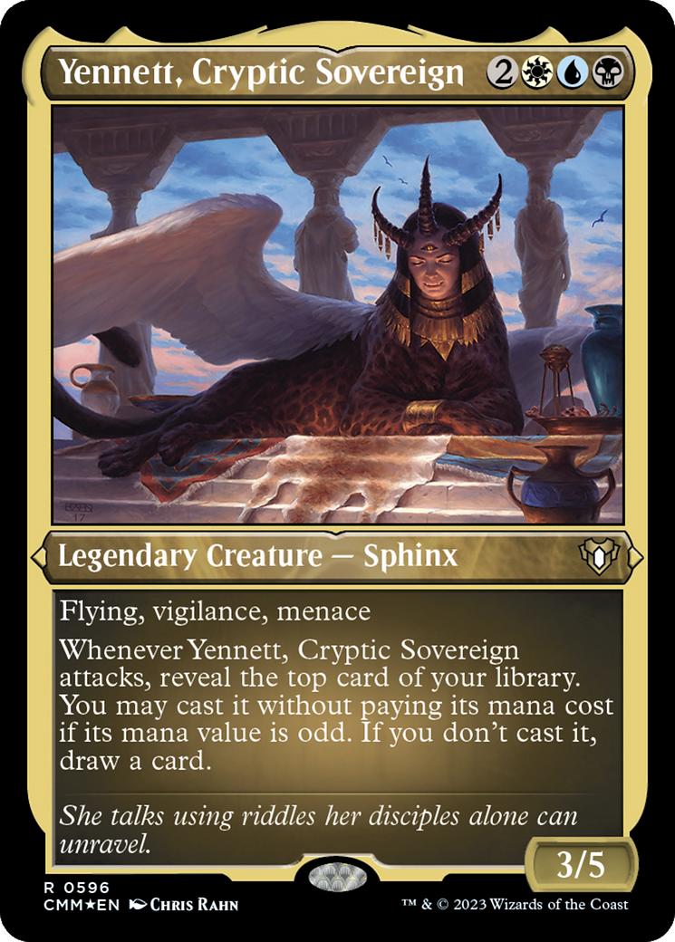 Yennett, Souveraine énigmatique (gravée premium) [Commander Masters]