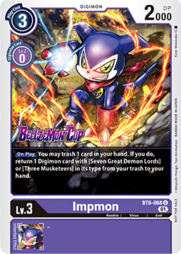 Impmon [BT6-068] (Participación en la Beelzemon Cup) [Mazo de Inicio: Promocionales del Set de Mazo Avanzado Beelzemon]