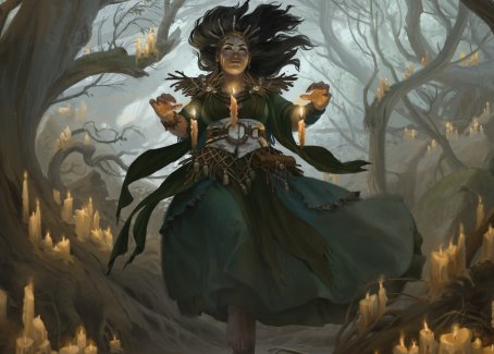 Sorcière de Candlegrove 1 carte artistique [Innistrad : Chasse de Minuit, Série artistique]